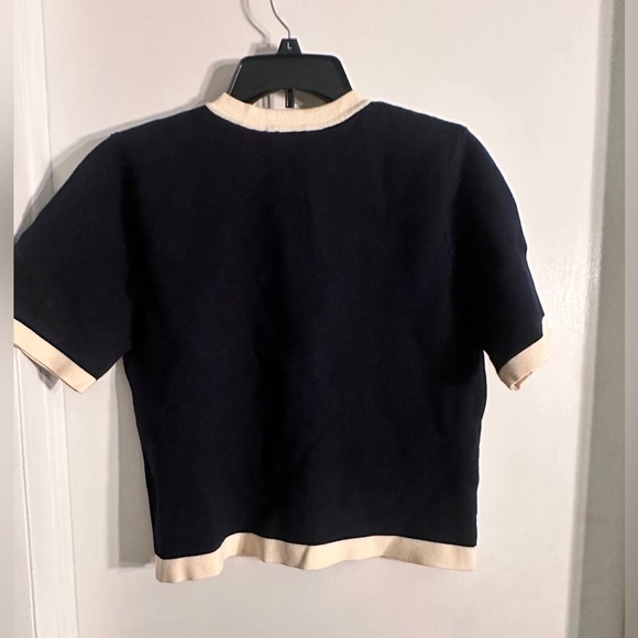 ZARA Round neck cardigan with short sleeves. NWT - Picture 2 of 5